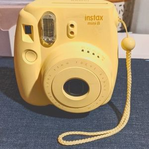 Instax mini 8 polaroid camera yellow